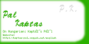 pal kaptas business card